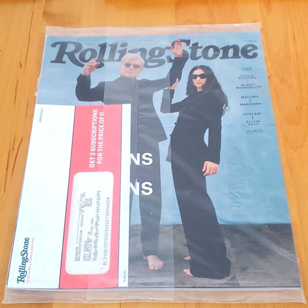 Rolling Stones Magazine David Byrne Lorde November 2021